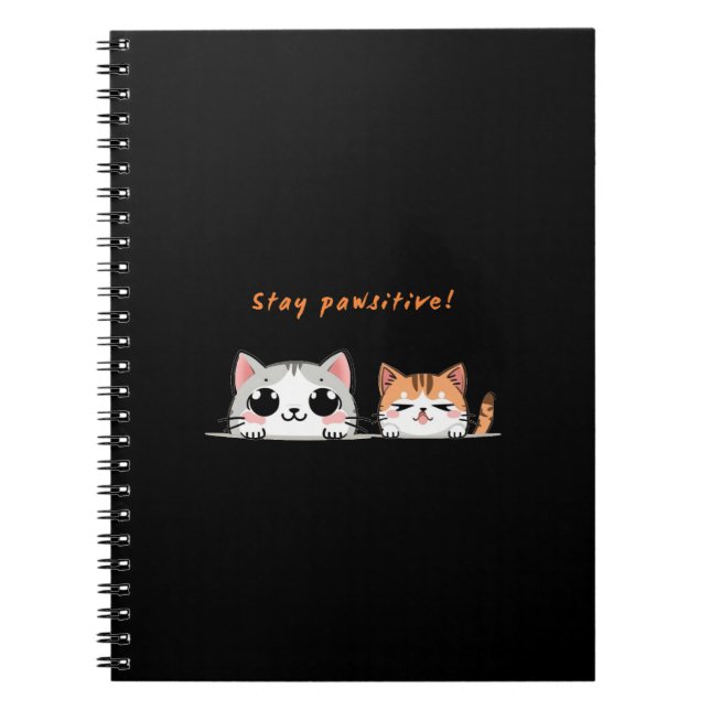 Stay pawsitive notizblock (Vorderseite)
