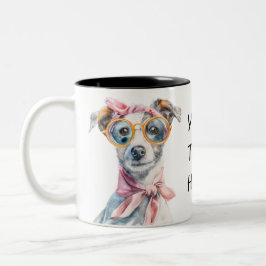Stay Pawsitive – Quirky Pup Edition Zweifarbige Tasse
