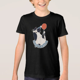 Stay Pawsitive Youth Tri-blend Tuxedo Cat Birthday Tri-Blend Shirt