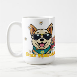 Stay Pawsome Corgi: Fun & Floral Dog Design Kaffeetasse