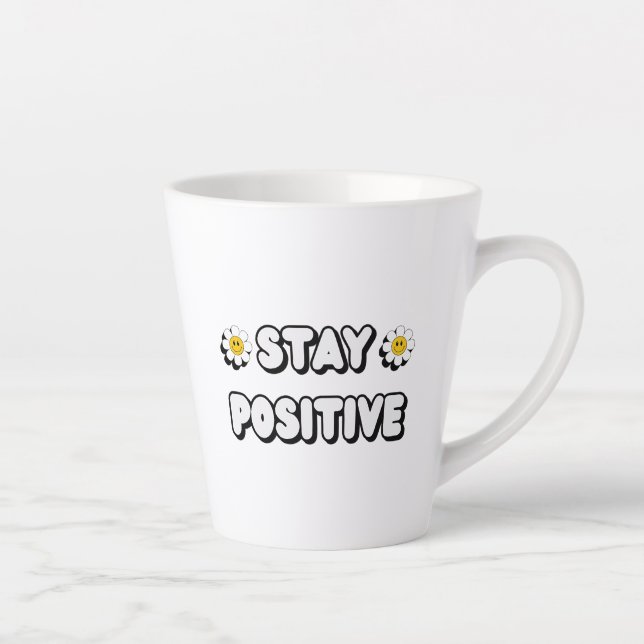 Stay Positive Milchtasse (Rechts)