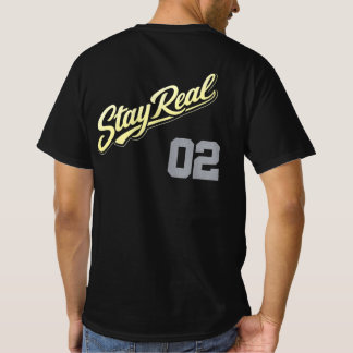 Stay Real Gold Streetwear T-Shirt Design – Vintage