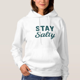 Stay Salty Beach Grafik | Küsten Teal Surf Leben Hoodie
