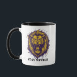 Stay Savage Lion Graphic Wild Alpha Lion Tasse<br><div class="desc">Stay Savage lion graphic design for those who live bold and fearless. This wild lion illustration represents strength,  confidence and unstoppable energy. Perfect for lion lovers and people who love strong motivational animal designs.</div>