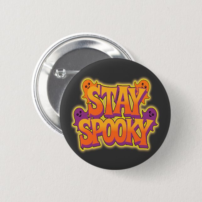 Stay Spooky Ghosts Button (Vorne & Hinten)