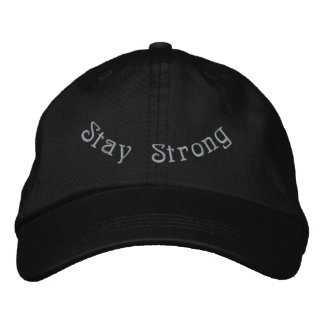 Stay Strong Classic Black Awareness Streetwear-Hat Bestickte Baseballkappe