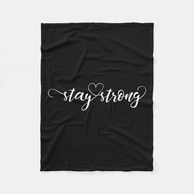 Stay Strong Heart  Fleecedecke (Vorderseite)