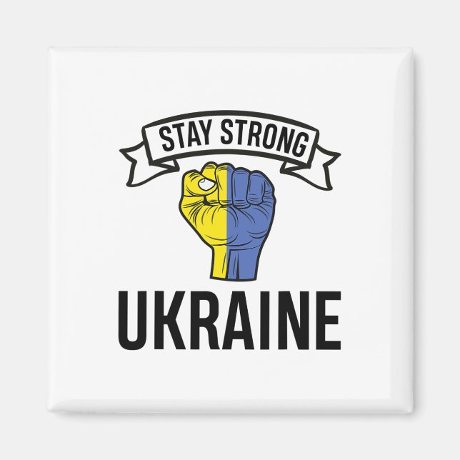 Stay Strong Ukraine - Peace - Freedom  Magnet (Vorne)