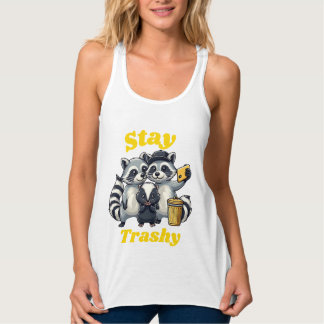 Stay Trashy Funny Raccoon, Opossum, Skunk funny Tank Top