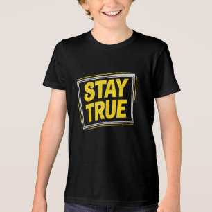 Stay True - Vibrierende gelbe Motivation Tri-Blend Shirt