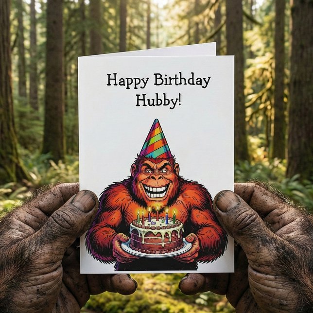 Stay Wild & Celebrate Big | Bigfoot Birthday  Karte (Von Creator hochgeladen)