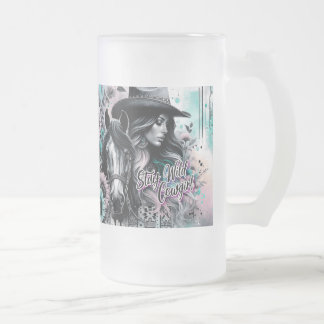 Stay Wild Cowgirl Frosted Mug Mattglas Bierglas