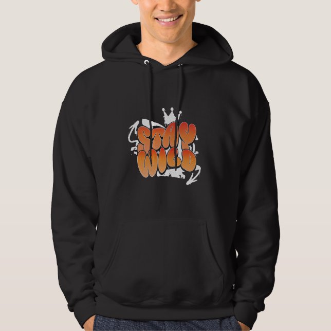 "STAY WILD" hoodie (Vorderseite)