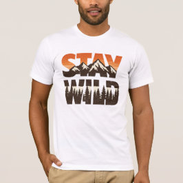 Stay Wild Vintage Mountain Forest Adventure T-Shirt