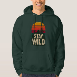 Stay Wild Vintage Sunset Mountain Hoodie