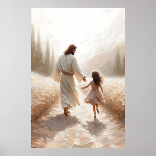 Stay With me Jesus and Children Jesus and Girl Poster (Vorne)
