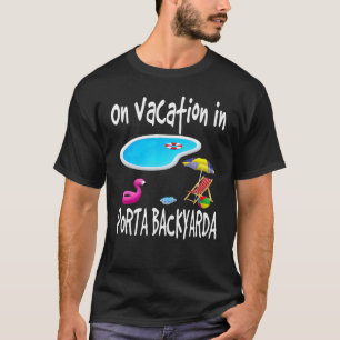 Stayation Pool Backyard Vacation Flamingo Dreh Fl. T-Shirt