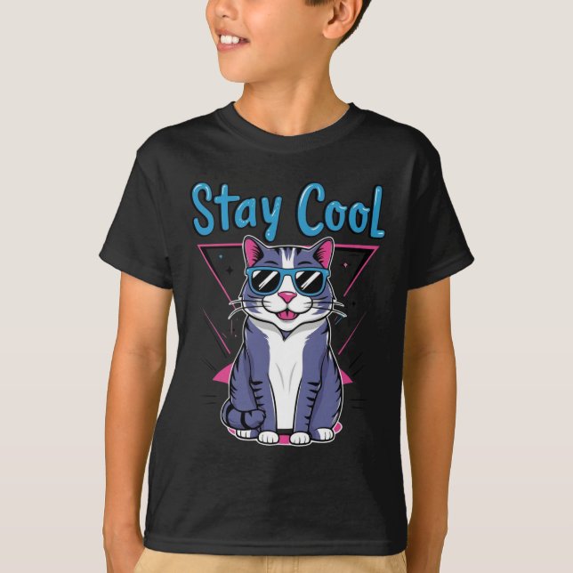 StayCoolCatTshirtDesign-CoolCatTeeGraphicforCasual T-Shirt (Vorderseite)