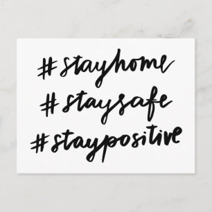 #stayhome #staysafe #staypositive postkarte