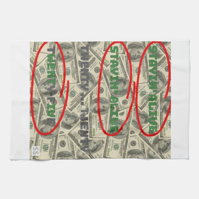 Stayin' Alive/2025 Geschirrtuch (Horizontal)