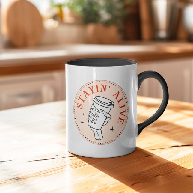 Stayin' Alive Skelett Tasse (Von Creator hochgeladen)