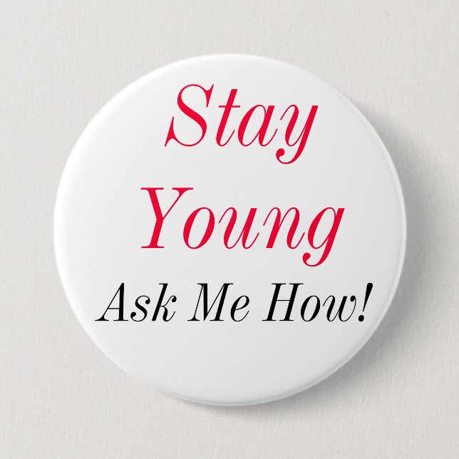 StayYoung Button (Vorderseite)