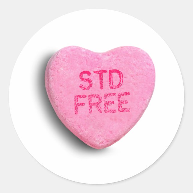 STD FREE RUNDER AUFKLEBER (Vorderseite)