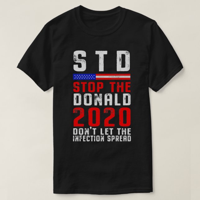 STD Stop the Donald Funny Anti Trump 86 45 2020 Pu T-Shirt (Design vorne)