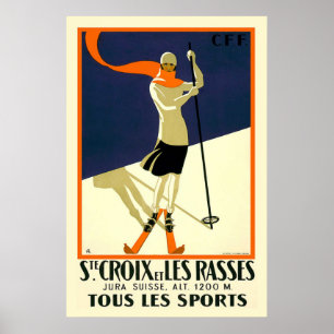 "Ste Croix et Les Rasses" Schweizer Jahrgangsreise Poster