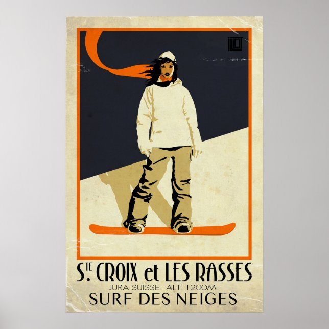 Ste. Croix et les Rasses - Vintage Wirkung Poster (Vorne)