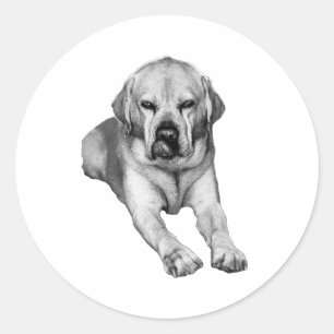 Steadfast Friend in Ink Runder Aufkleber