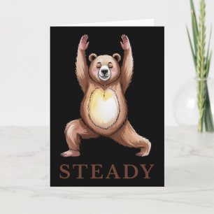 Steady Bear Yoga-Shirt Ruhiger Lance Süßes Tier Yo Karte