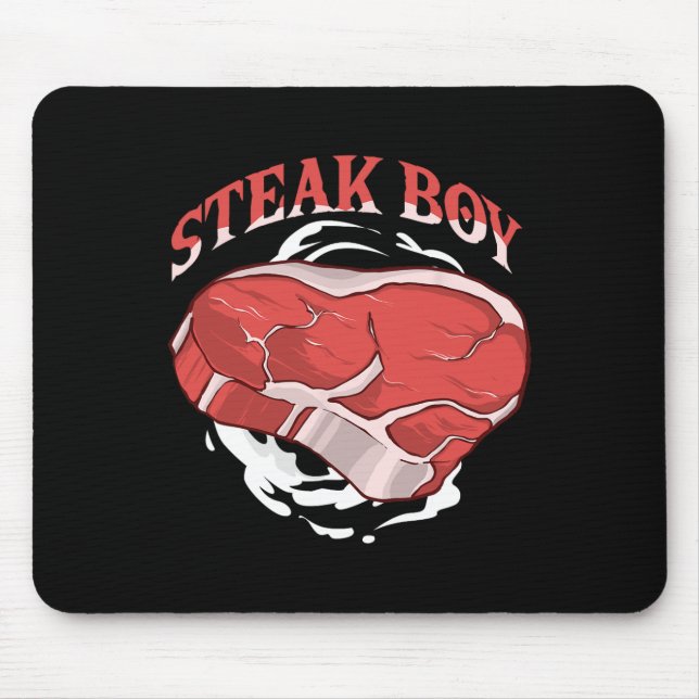 Steak Boy für Fleischliebhaber und BBQ-Fans Grilli Mousepad (Vorne)