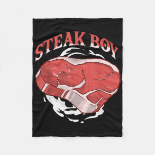 Steak Boy für Fleischliebhaber und Grillen Fans Gr Fleecedecke