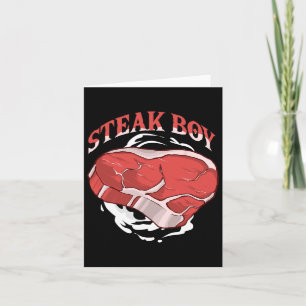 Steak Boy für Fleischliebhaber und Grillen Fans Gr Karte