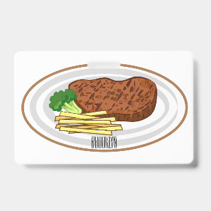Steak Cartoon-Illustration Ausweis