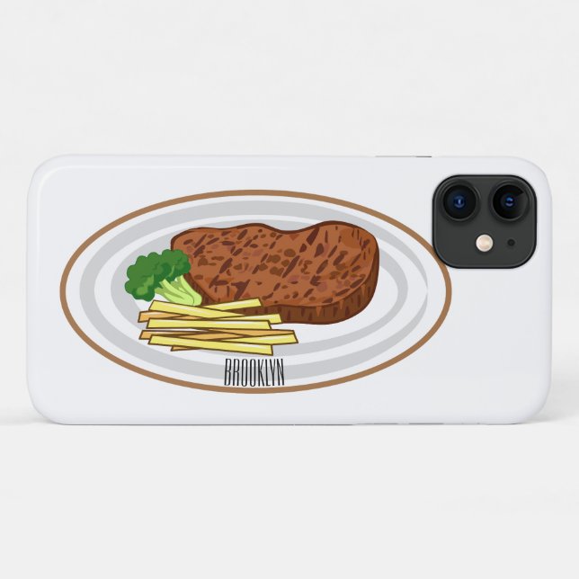 Steak Cartoon Illustration Case-Mate iPhone Hülle (Rückseite (Horizontal))