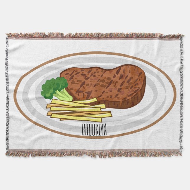 Steak Cartoon Illustration Decke (Vorderseite)