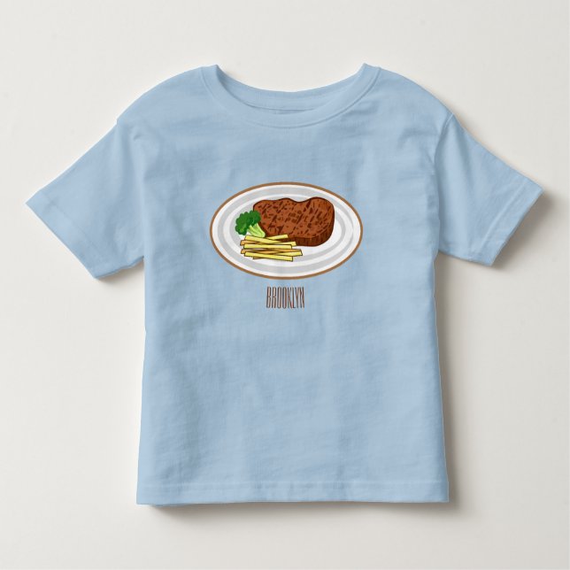 Steak Cartoon Illustration Kleinkind T-shirt (Vorderseite)