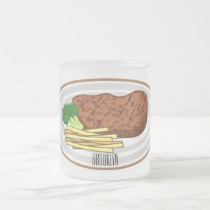Steak Cartoon Illustration Mattglastasse