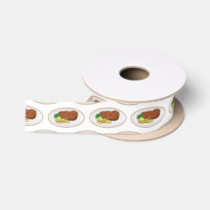 Steak Cartoon Illustration Satinband