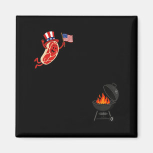 Steak Dom Dive Lustiger Onkel Sam Steak Fliegend Magnet