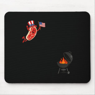Steak Dom Dive Lustiger Onkel Sam Steak Fliegend Mousepad