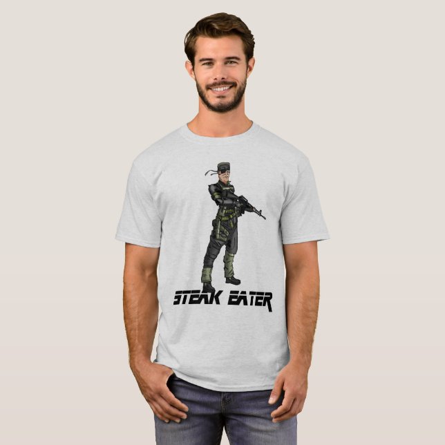 Steak-Esser - T - Shirt mit festem Hank (Vorne ganz)