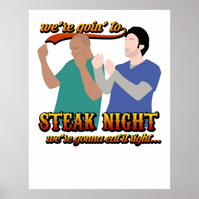 Steak Night Scrubs TV Serie Jd Turk TV Shows Grap Poster (Vorne)