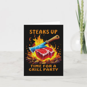 Steak Rbecue Party Lustiger Sprüche für Männer und Karte