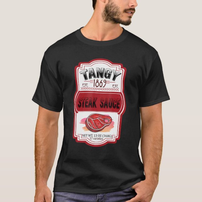 Steak Sauces Flasche Paare Kostüm T-Shirt (Vorderseite)