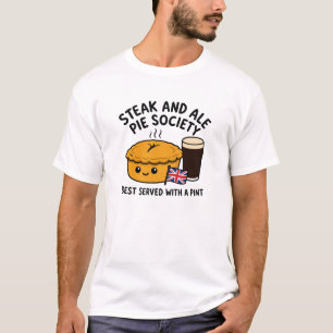 Steak und Ale Pie Gesellschaft Cartoon T-Shirt