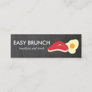 Steak und Eierschalen Mini Visitenkarte