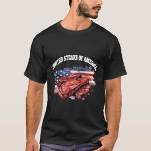 Steak United Steaks of America Funny Patriot Grill T-Shirt